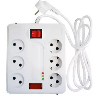 محافظ پارت الکتریک 6 خانه دیجیتالی با کابل 1.8 متری کد 2060